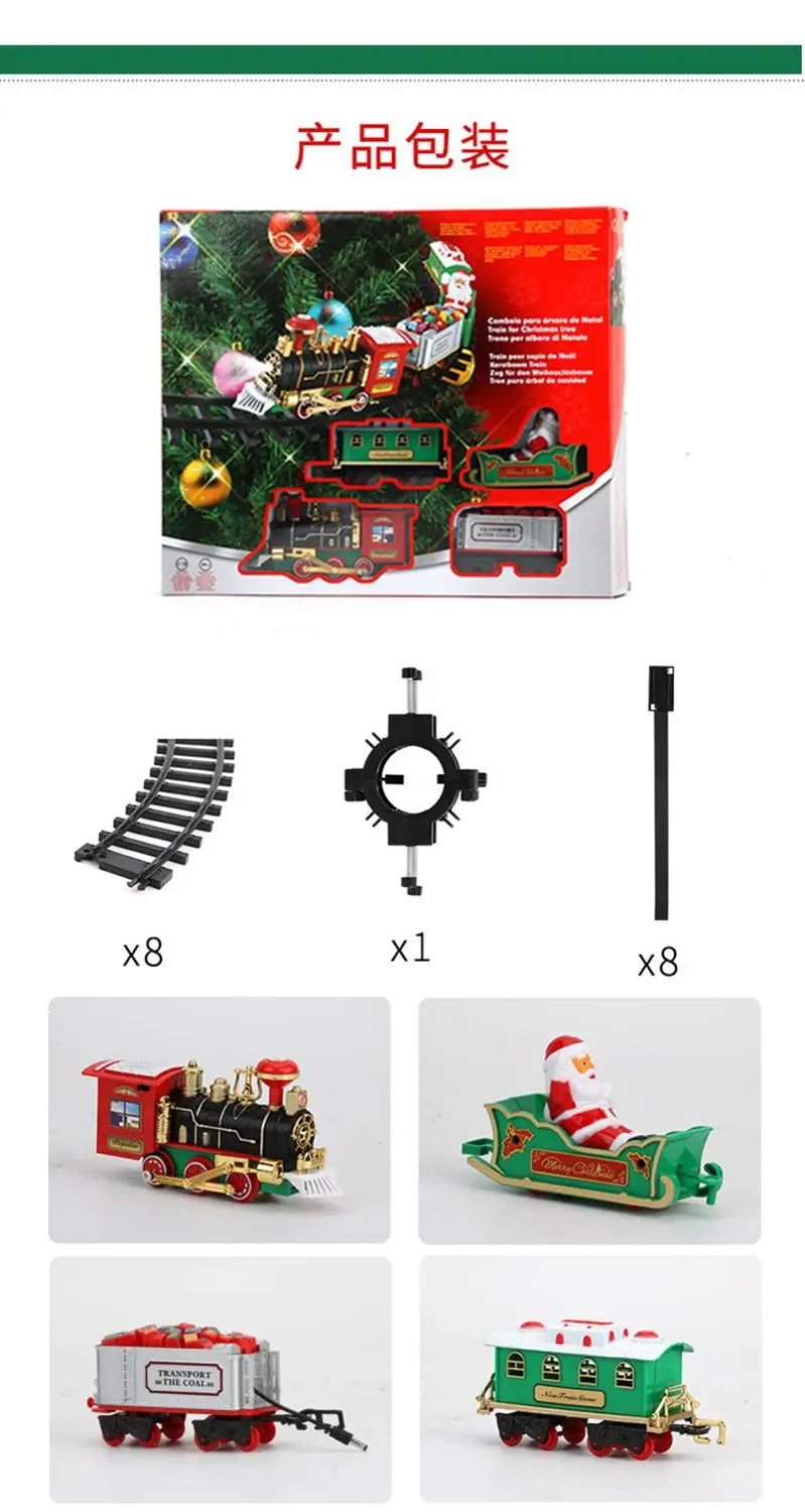 Kits de trem ferroviário para decoração de árvore de Natal