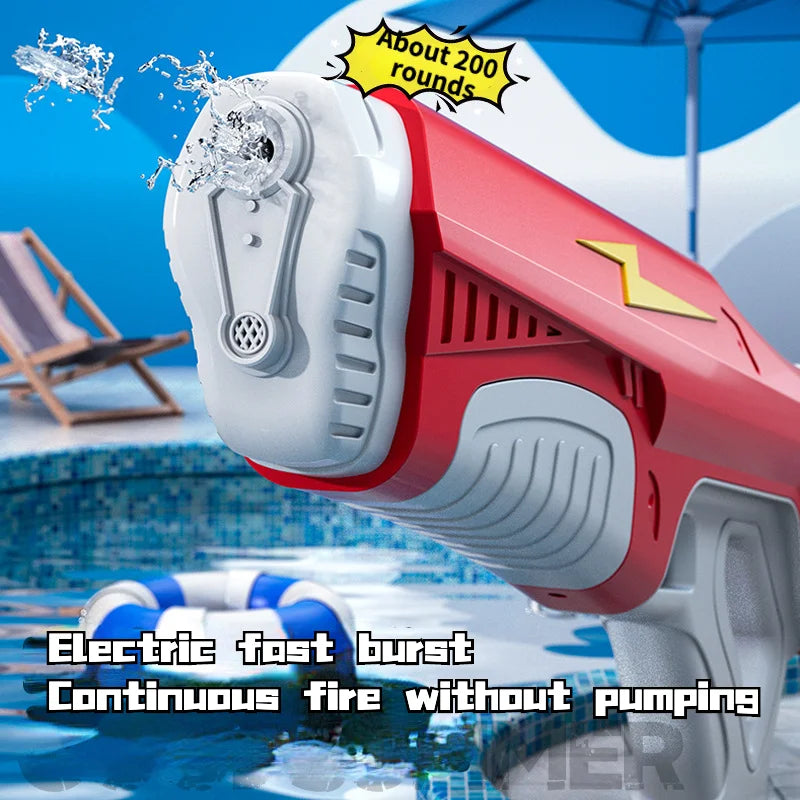 Pistola de água elétrica crianças blaster brinquedos de praia piscina ao ar livre grande capacidade verão gel blaster armas de água para crianças adulto
