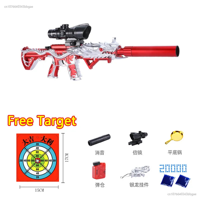 M416 Toy Gel Gun Special Crystal Gun M416 Manual Loading Toy Boy Water Bomb Gun Free 20000 Water Bombs