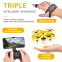 UFO RC Mini Quadcopter Induction Drone Smart Watch Remote Sensing Gesture Aircraft UFO Hand Control Drone Altitude Hold Kids Fly
