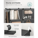 Shoe Rack 6 8 10 Cubes Shoe Organizer with Doors 3Plastic Shoe Storage Cabinet for Bedroom Entryway Steel Frame