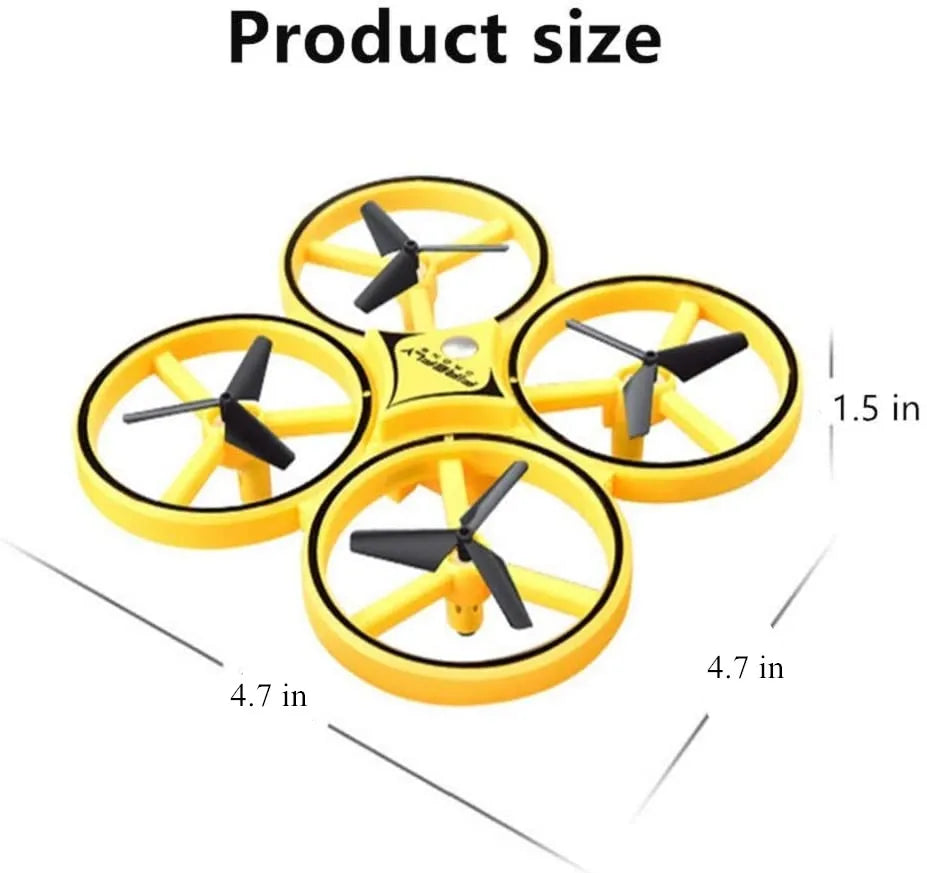 UFO RC Mini Quadcopter Induction Drone Smart Watch Remote Sensing Gesture Aircraft UFO Hand Control Drone Altitude Hold Kids Fly
