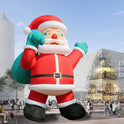 4/6/8m Giant Christmas Inflatable Santa Claus with Blower LED lighted Christmas Decorations Outdoor Yard Lawn Christmas Party