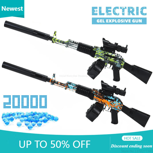 M4A1 AK Motorized Hydrogel Impact Gun Toy Manual And Electric With 20000 Beads Fighting Outdoor Games For Kids Adults Christmas