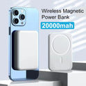 20000mAh Magnetic Power Bank External Battery Portable Magsafe Powerbank Wireless Charger