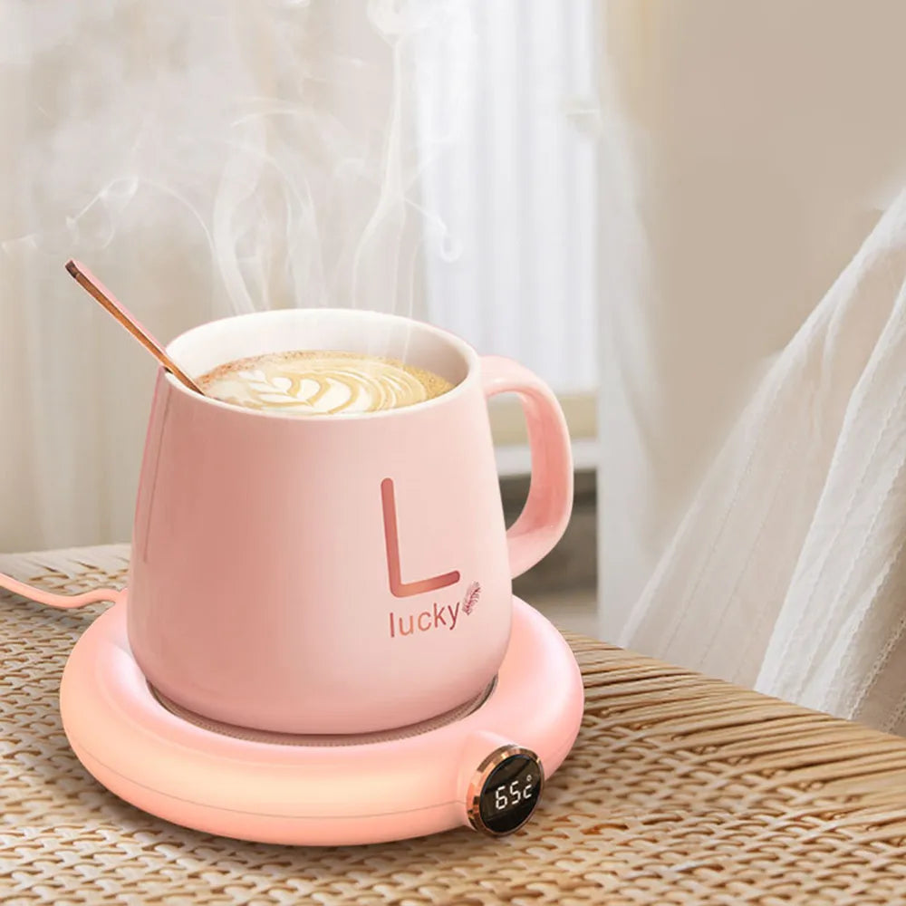 Cup Warmer 3 Gear Coffee Mug Heating Coaster Smart Thermostatic Hot Plate Milk Tea Water Heating Pad Heater