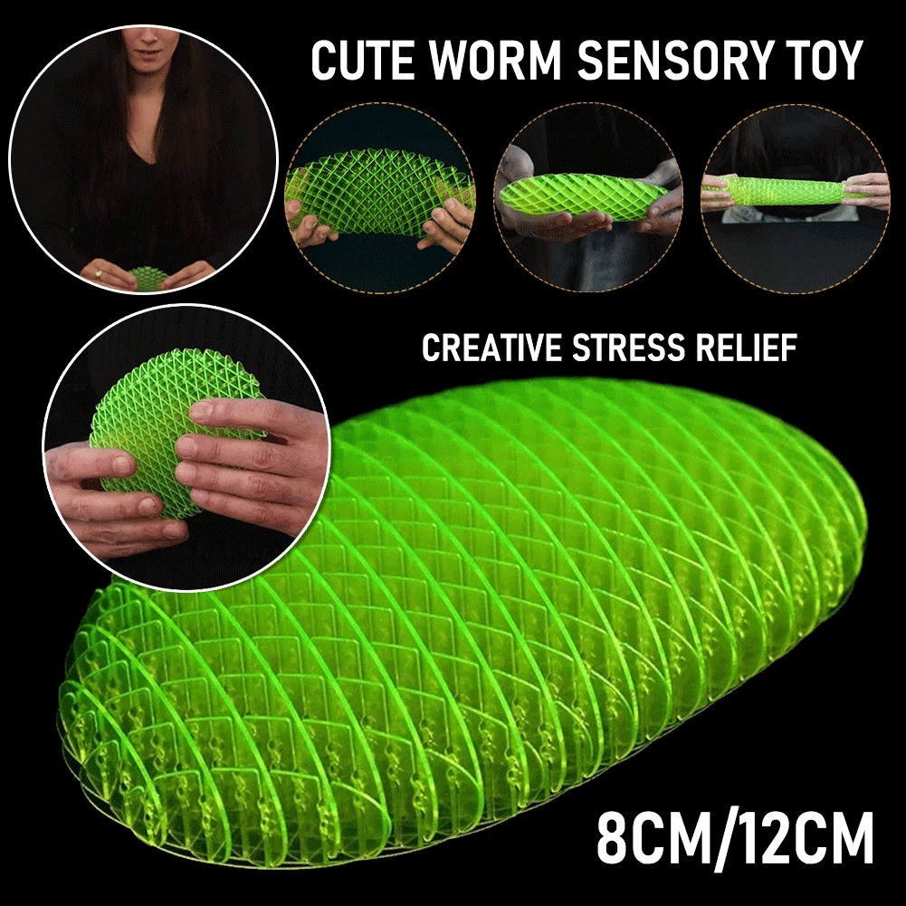 Worm Unpacking Morphing Big Fidget Toy Fidget Worm Six Sided Pressing Stress Relief Squishy Worms Stress Relief Toys