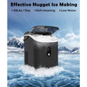 Ice Maker Countertop Chewable Pebble Ice 34Lbs/26.5LbsPer Day, Crunchy Pellet Ice Cubes Maker Machine