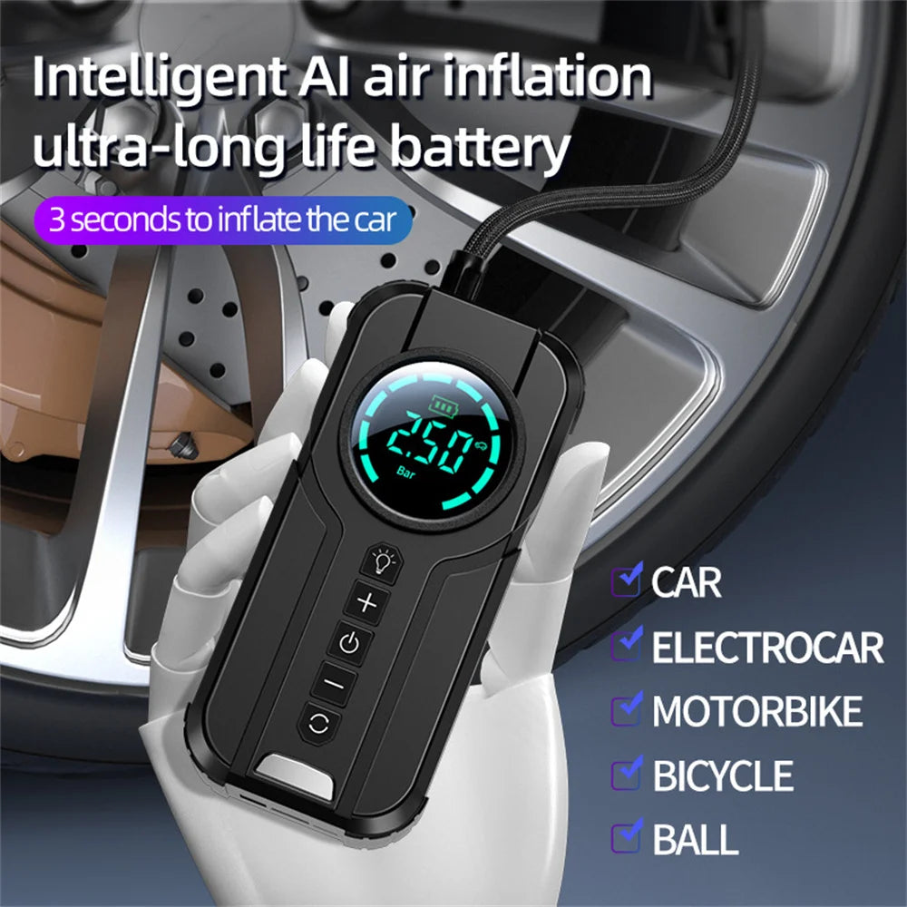 4 In 1 Car Wireless Portable Power Bank Vehicle